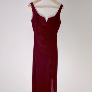 Burgundy gown
